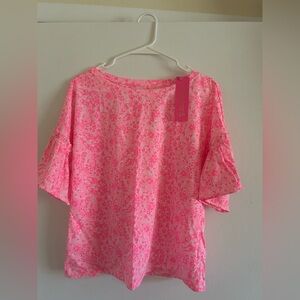 Lilly Pulitzer Pink Floral Blouse